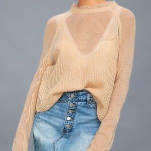 Moon River Party Invite Sheer Sweater in Ivory 🌙